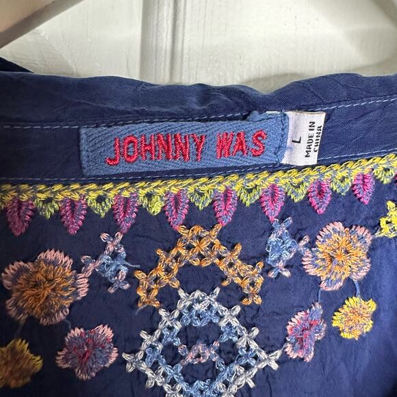 Johnny Was Heavily embroidered Tunic top shirt Size Large - Picture 4 of 12